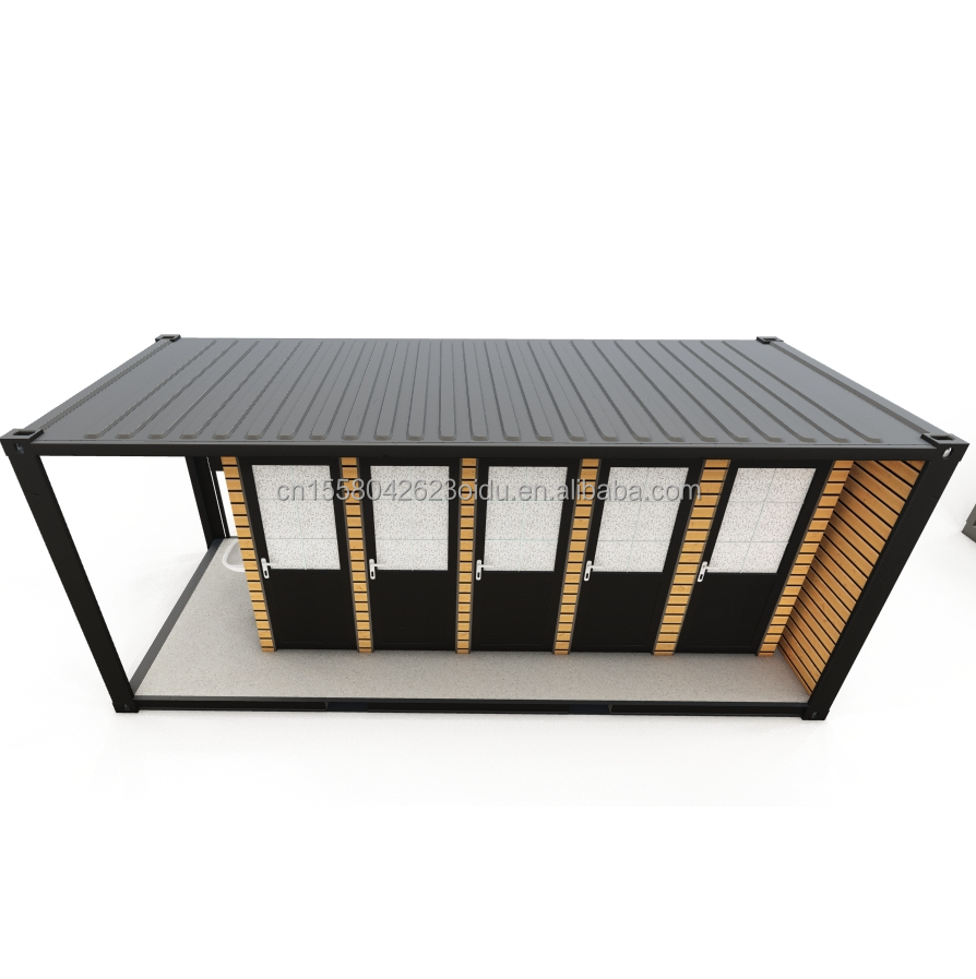 Modern Design Style Customized Color Wooden Prefabricated Container House Steel Sandwich Panel Hotel Toilets for Outdoor