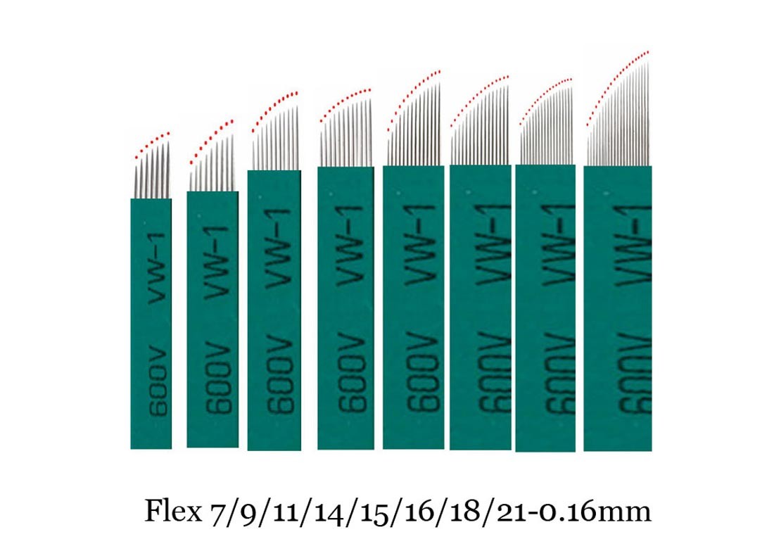 PCD Permanent Makeup Eyebrow Tattoo Needles For Manual Tattoo Pen 16 Pin Needle