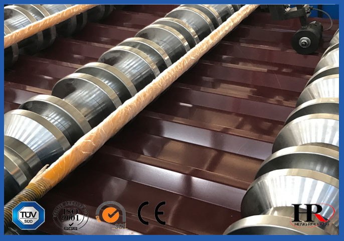 Blue Automatic Roof Tile Roll Forming Machine Anti Rust Roller