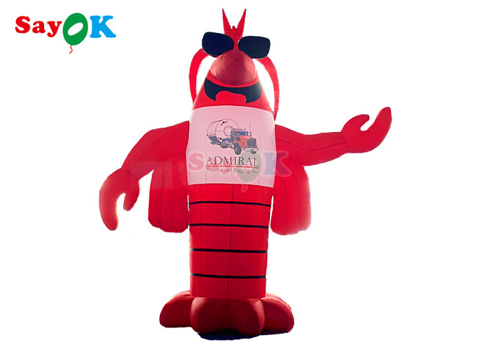 Red Animal Giant Lobster Inflatable Model With 2 Years Warranty