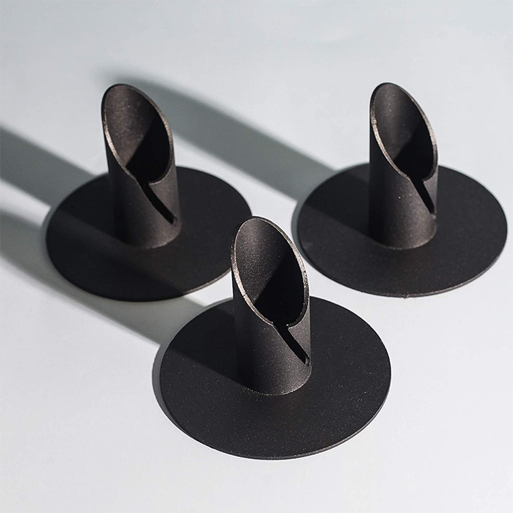 High Quality Material Black Candle Holder Decoration Metal Candle Holder