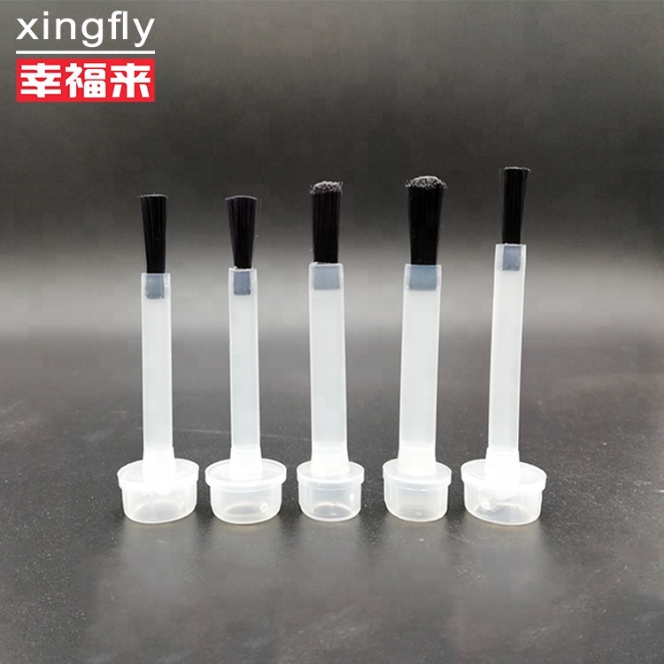PP Bristle Nail Polish Brush Cleanup Durable Flat Arc Top