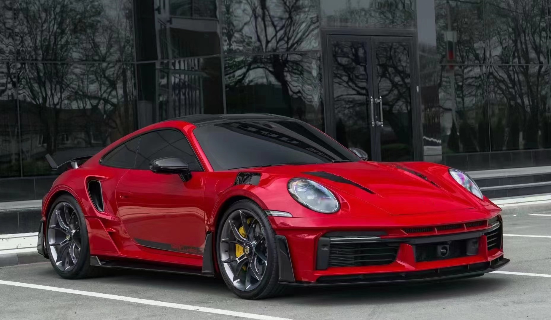 For Porsche 911 992 Carbon Fiber Body Kit 992 Upgraded MIW-style Front and Rear Bumper Spoiler Hood Wide-body Kit