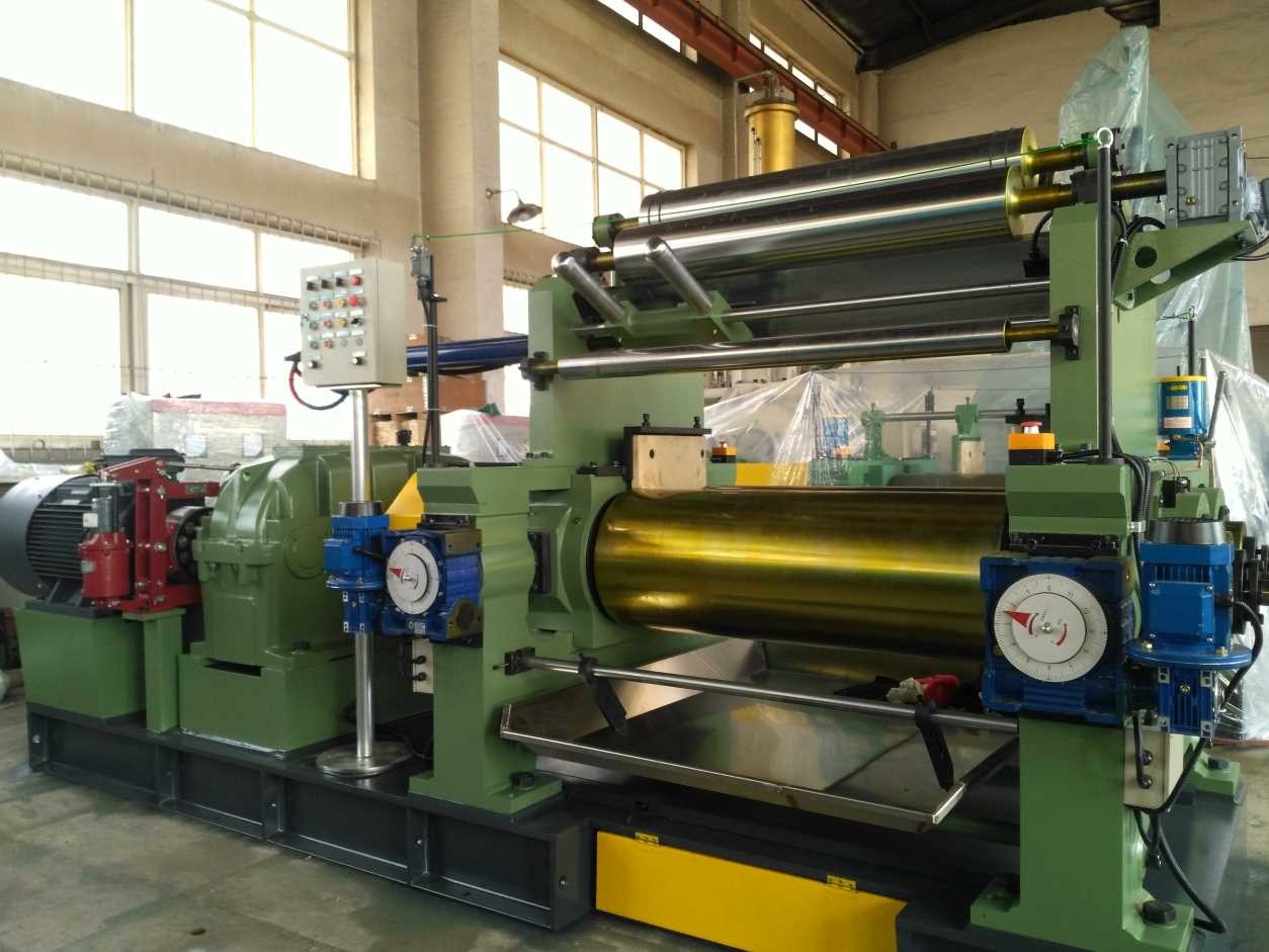 22 Inch Two Roll Mixing Mill 90Kw Rubber Kneading Machine