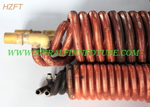 Liquid Cooling and Heat Exchangers Copper Tube Coil Tin plating Finned Coil