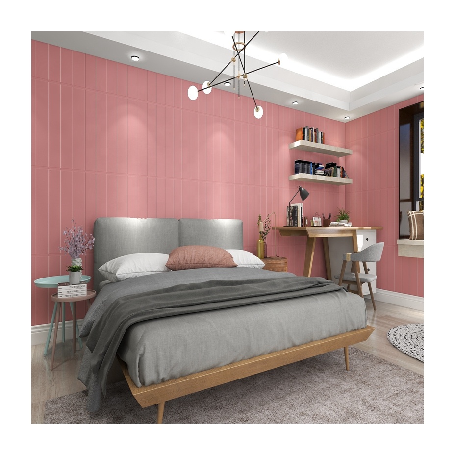 Self Adhesive PE Foam Brick Wallpaper Anti Collision 3D PE Foam Wallpaper