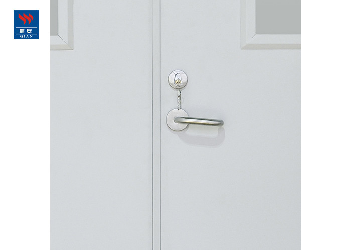 Double Interior Escape Exit Iron Fireproof Steel Doors
