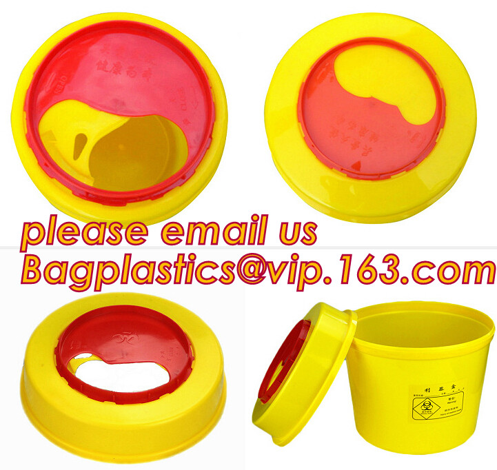 OEM 3l 5l 10l 12l 21l 22l yellow hospital biohazard medical needle disposal plastic safety sharp container with handle
