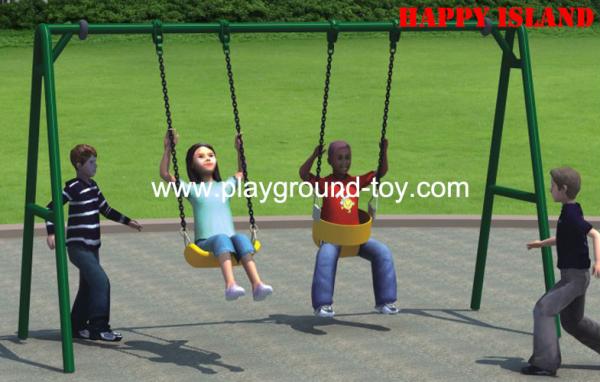 a Frame Swing Set Steel Post Children Swing Playground Equipment For Amusement