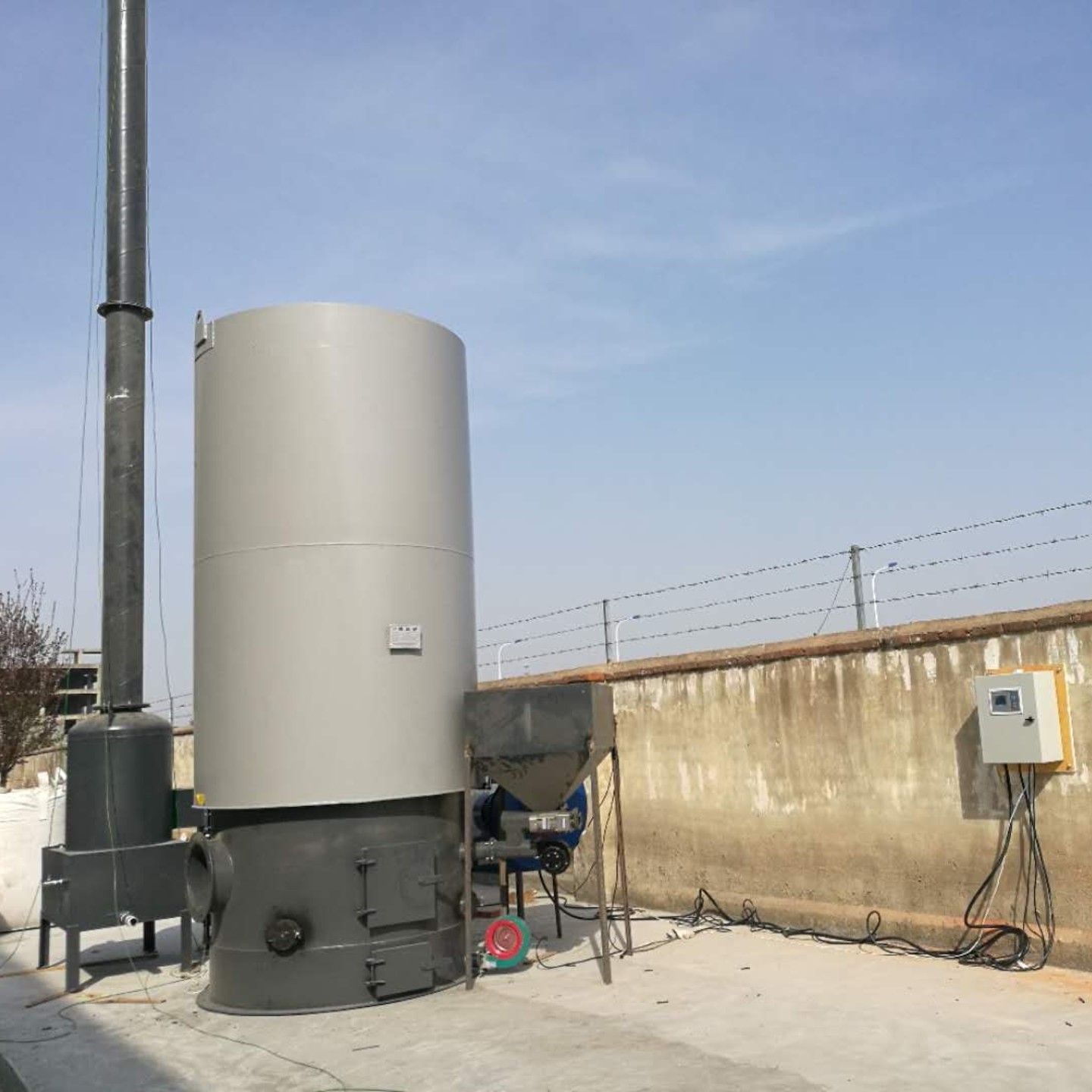 Biomass hand fired hot blast stove pure air mixed air stable operation