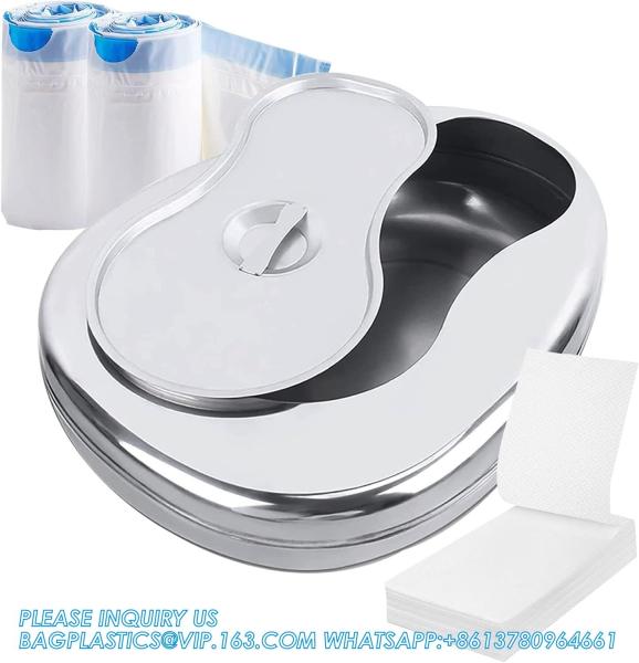 Stable Bedpan Heavy Duty Smoothed Countoured for Bed-Bound Patient,Stainless