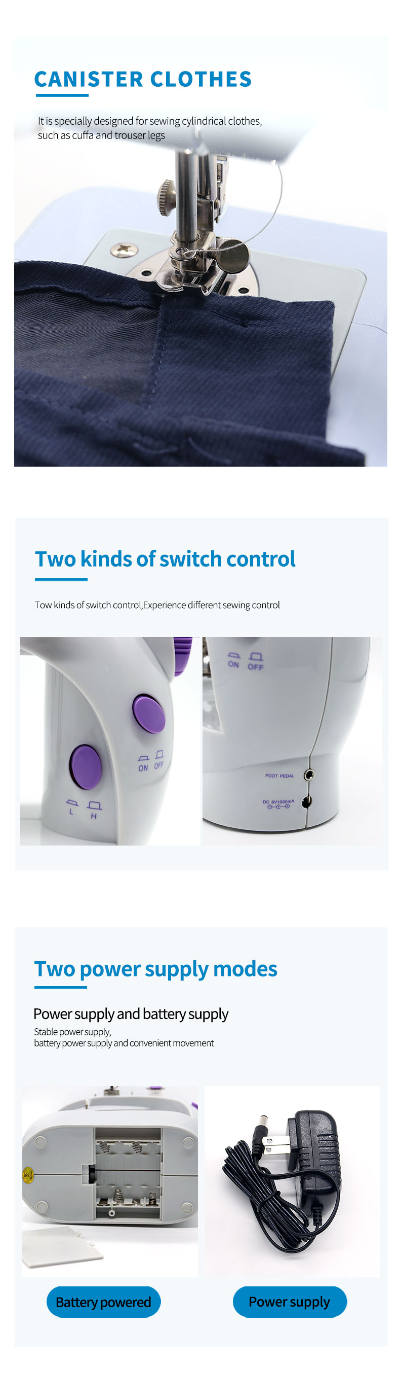 Video Technical Support After Service Portable Mini Household Sewing Machine UFR-202