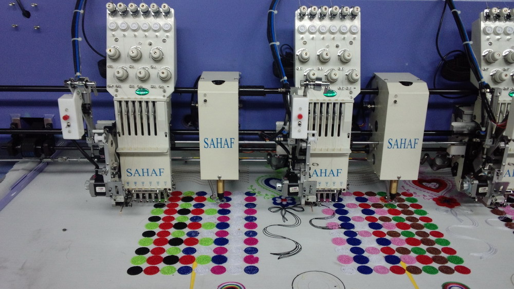 Chenille Commercial Computerized Embroidery Machine 0.1 - 12.7 Mm Stitch Length