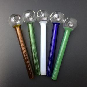  Wholesale cheap glass oil burner pipes Colored Glass Water Pipe Bubbler Pyrex Oil Burner Glass Pipe Smoking Hand Pipe Manufactures