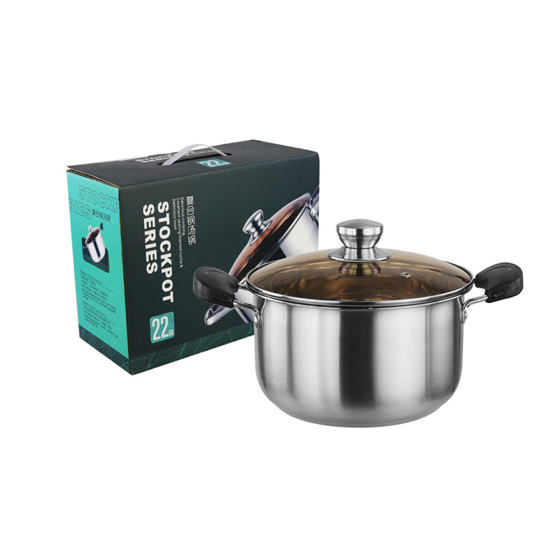 Competitive price bakelite handle stainless 201 casserole soup cooking pot
