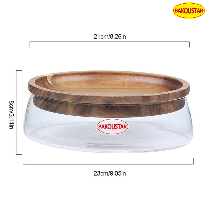 Lead Free Dried Fruit Storage Borosilicate Glass Jars