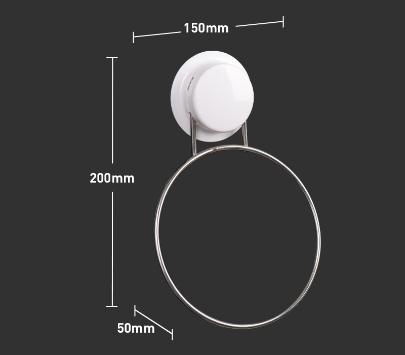 150mm Stainless Steel Bathroom Towel Ring Holder Suction Fixed ODM