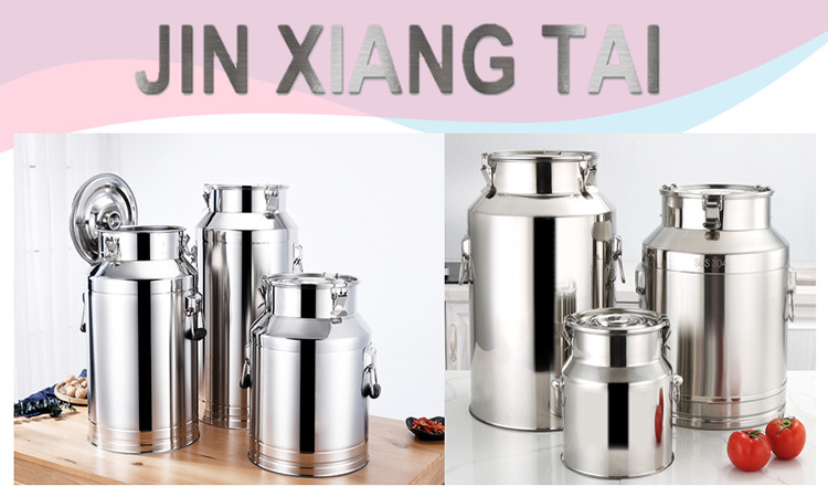 15L Stainless Steel Milk Can Mirror Polished Metal Milk Container
