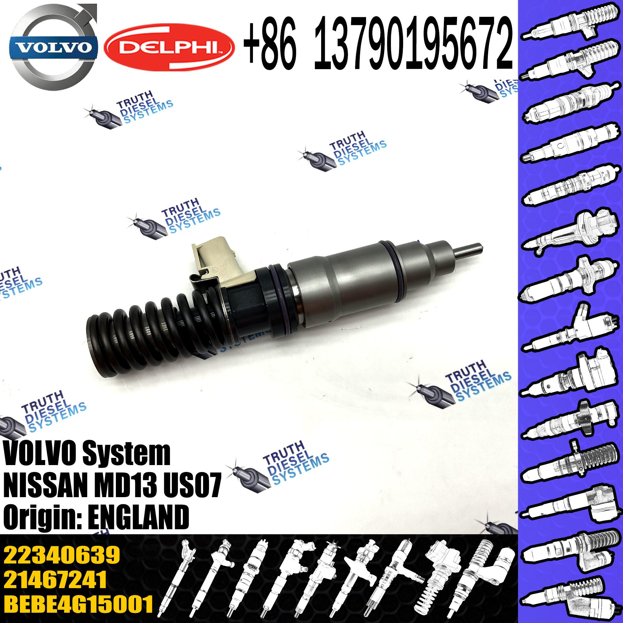 Diesel Fuel Unit Injector BEBE4G15001 22340652 2340639 22340639 For NISSAN MD13 US07