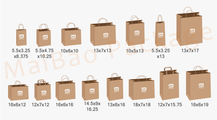 Shopping Industrial Use Kraft Paper Bag