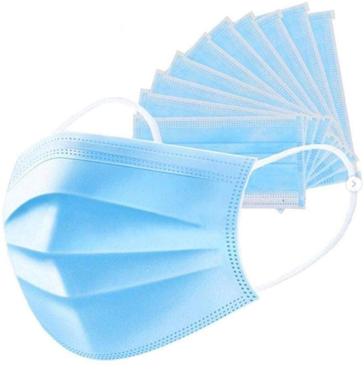 Breathable Safety Disposable Face Mask 3 Layer Filter With Elastic Earloop
