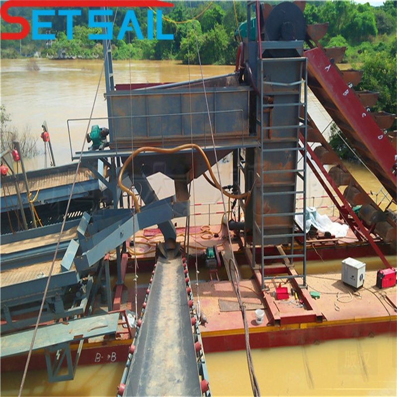 Chain Bucket Gold Dredging Machinery Used River and Lake