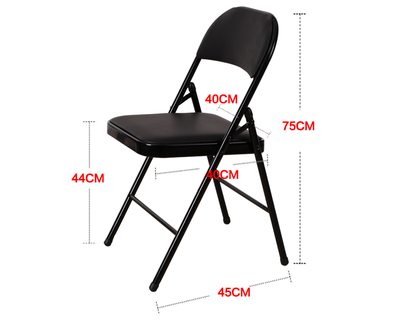 Foldable PU Dining Chairs , Stable Leather And Metal Dining Chairs