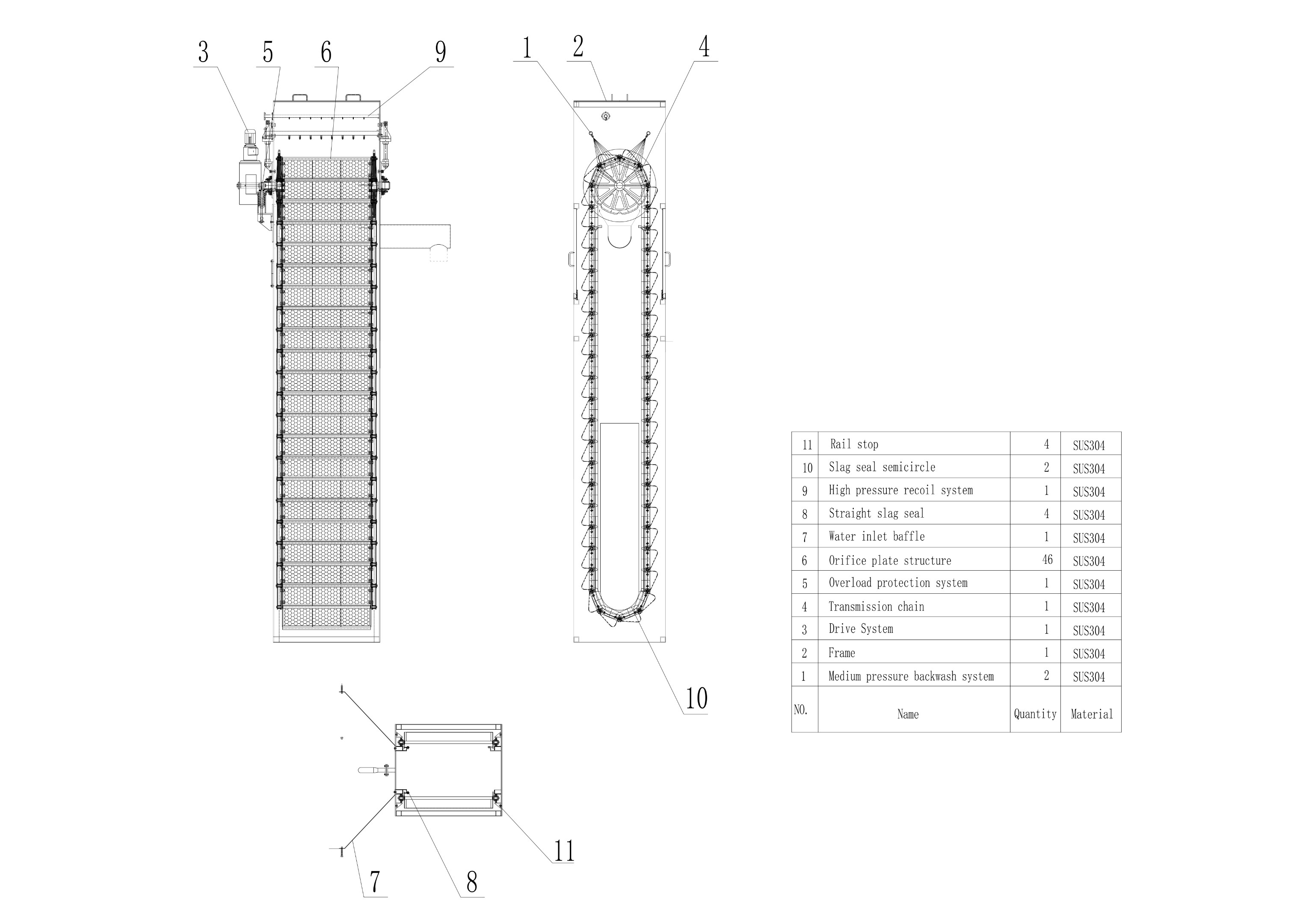 Internal Entry Drum Screen