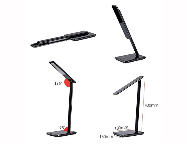 Eye Protection Qi Charging Lamp Wireless Charger With LED Black / White Color