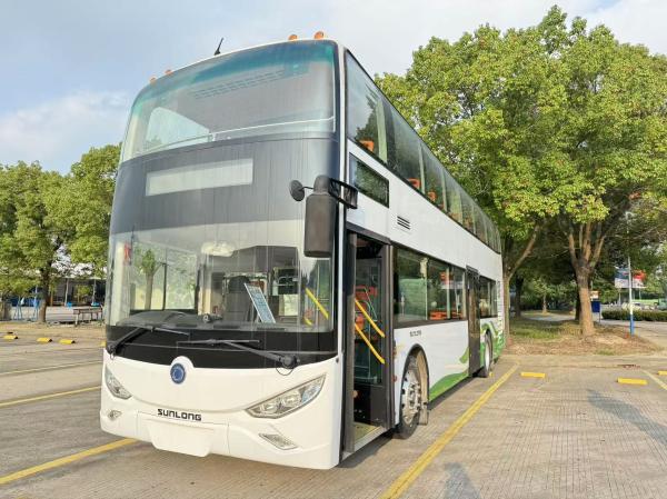 Used Tour Bus Luxury 37 Seats Double Floor RHD Weichai Engine Diesel Coach Bus