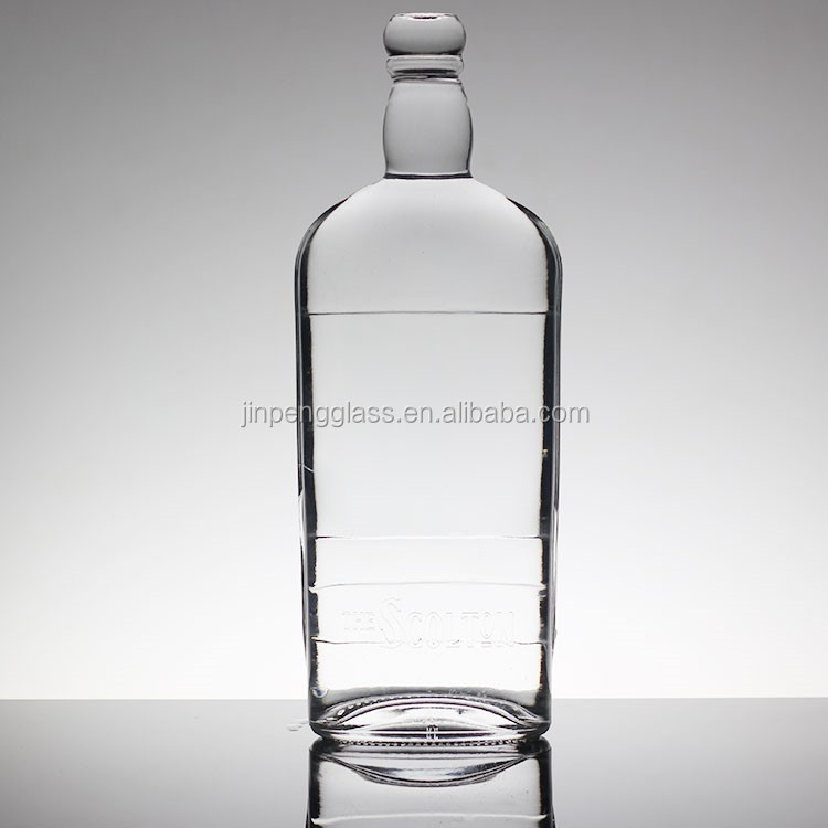 Glass Tequila Spirit Bottles with Fancy Vintage Design in 350ml/700ml/750ml Volume