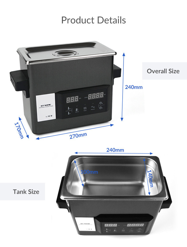 1-99 Mins Timer Ultrasonic Detal Cleaning Machine 100 Watt With Degas Function