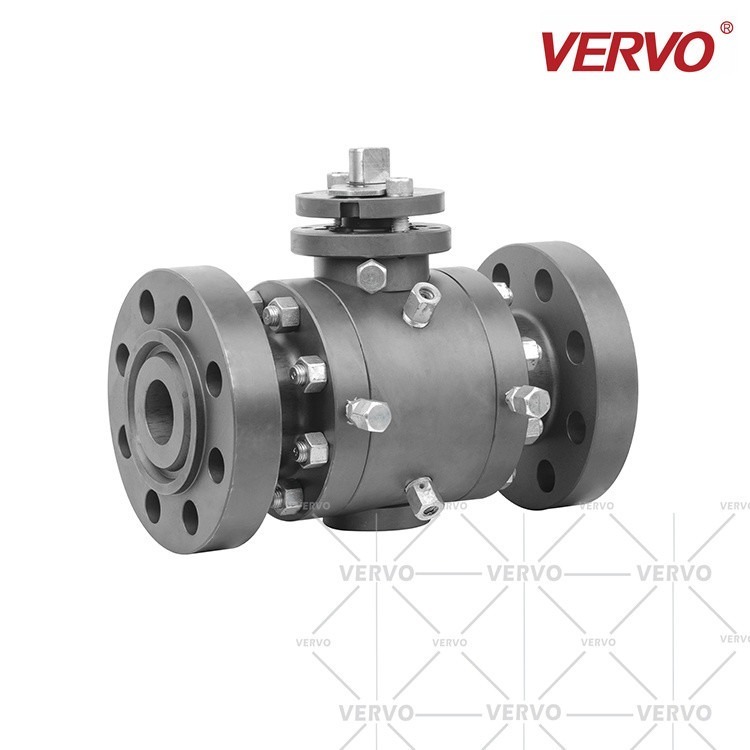 High Pressure 2 Three Piece Forged Trunnion Mounted Ball Valve Api 608 DN50 2500LB