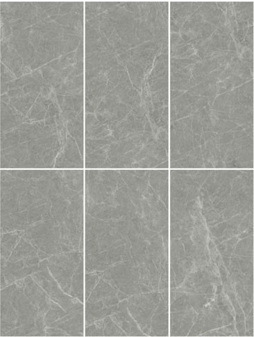 Wear-Resistant Matt Half Polished Glazed Gray Curtain Wall Tile 600x1200mm For Shopping Mall And Project