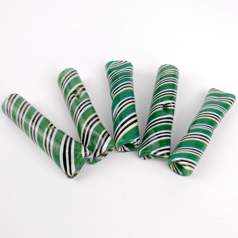 Compact Borosilicate Glass Bongs Accessories Thick Glass Filter Tips 8mm Diameter