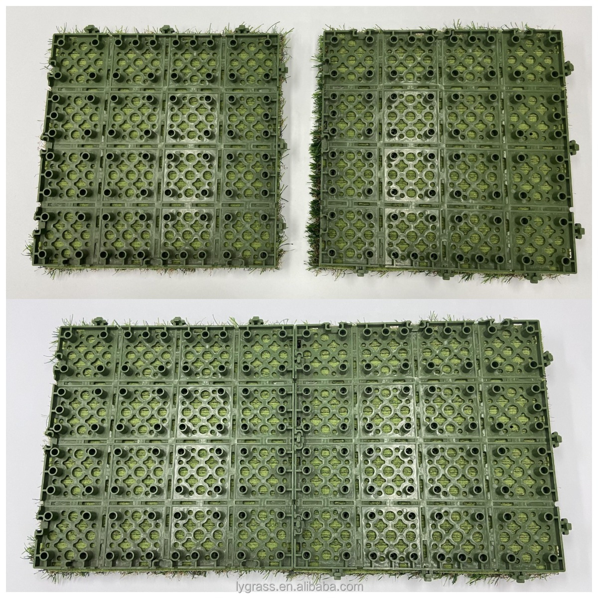 18mm 50mm Artificial Putting Green 30x30 Interlocking Grass Deck Tiles