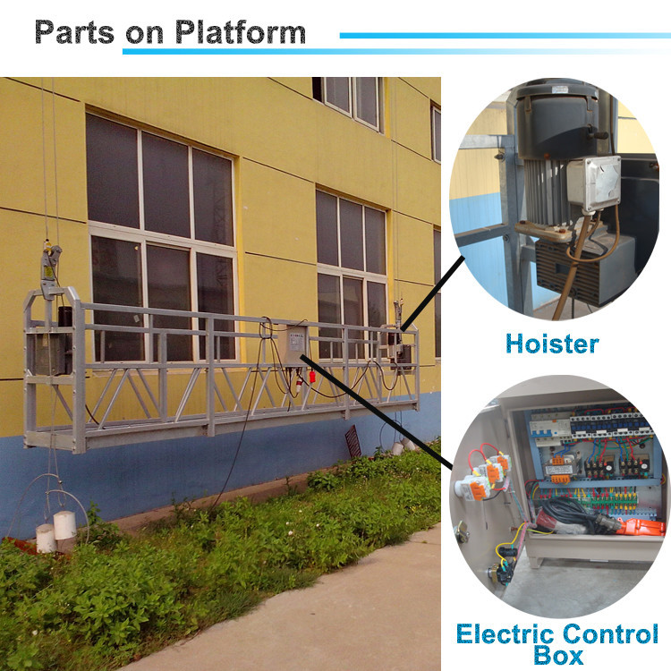 800kg Building Gondola Construction Suspended Platforms 380v/50Hz ZLP800 Working Platform