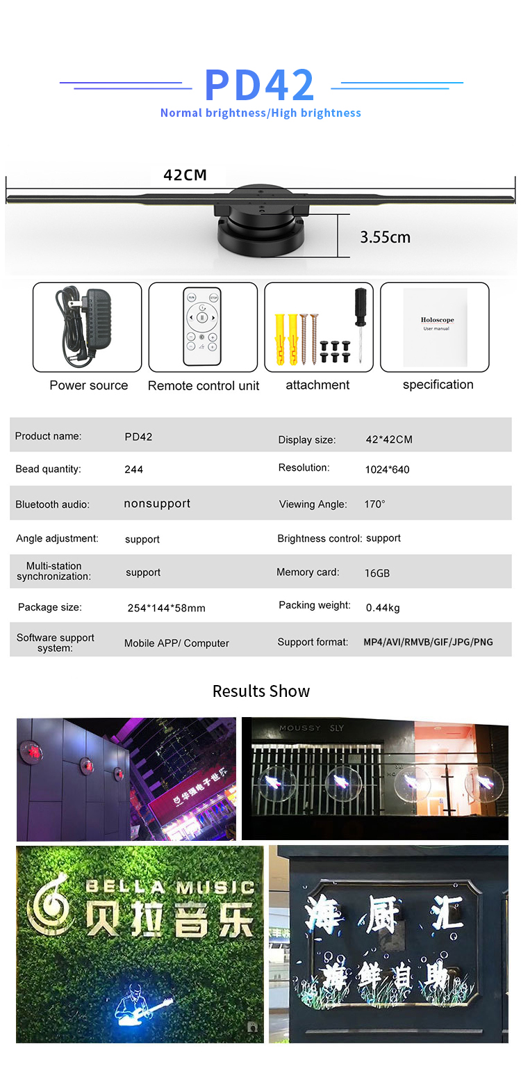 1800 Brightness 3D Hologram Projector for Projection in Human Hologram Restaurant