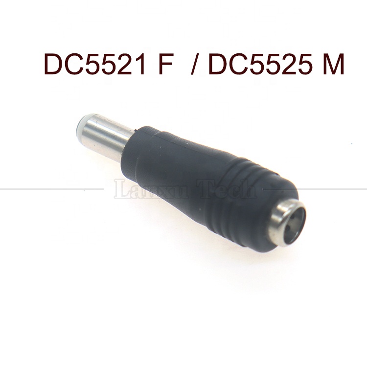 5.5x2.1mm Female to 5.5x2.5mm Plug Male DC Power Barrel Jack Connector Converter Adapter