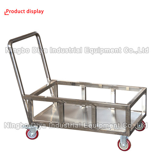 Large Load Stainless Steel Rolling Cart , Super Strong Stainless Steel Trolley