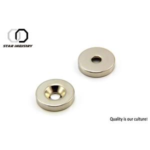 D25.4 × 6.35mm N40 Countersunk Disc Magnets With 5mm Hole High Reliability