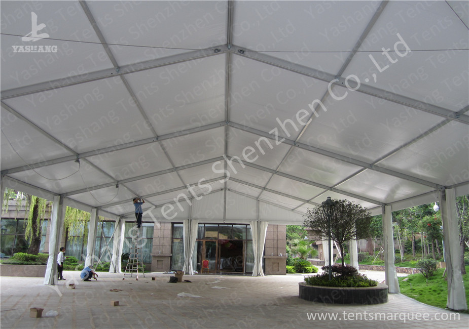 White Soft PVC Fabric Sunshade Outdoor Event Tent Rustless Aluminum Alloy Frame