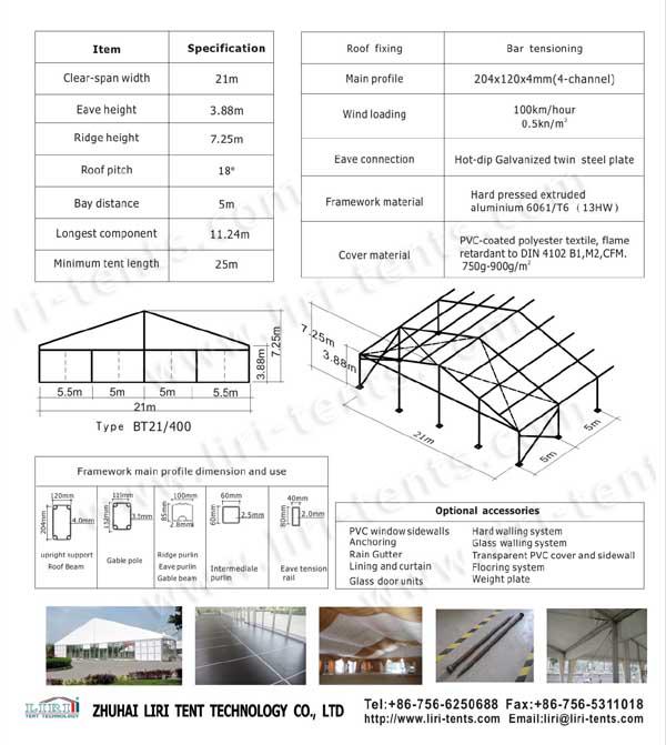 Outdoor Event Tent 21*15m For Outdoor Business Fair