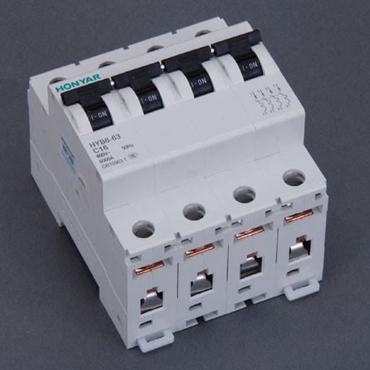 CE Household Miniature Current 4 Pole Circuit Breaker Air Switch IP40 Overload