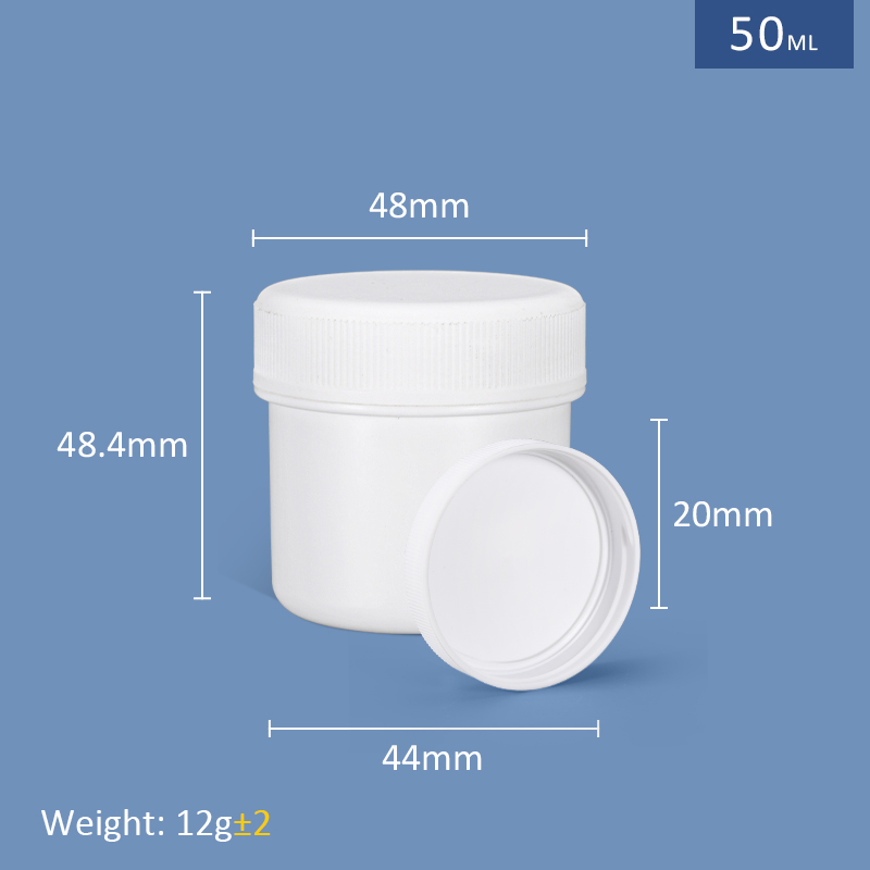 Clear White Butter Storage Small Plastic Jars Canning For Food Powder 30ml-1000ml