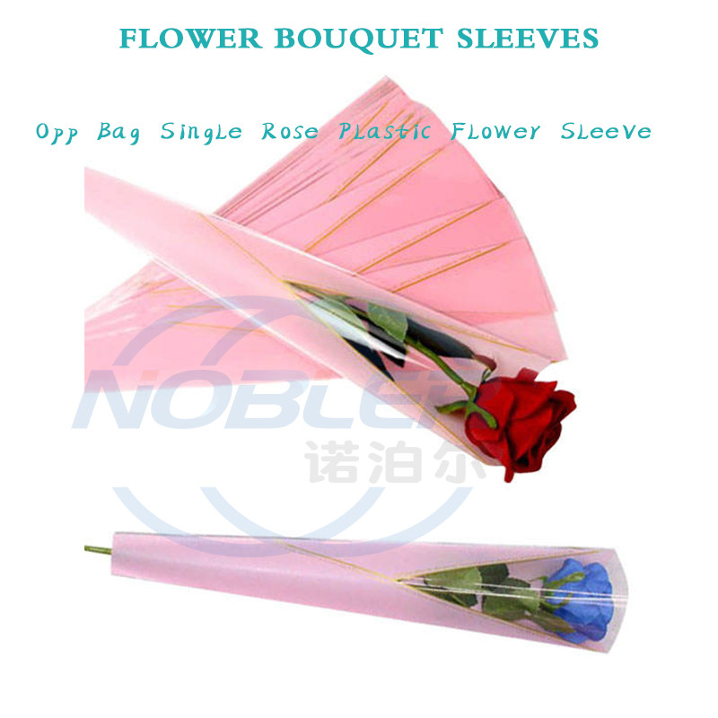 Waterproof Flower Bouquet Sleeves Plastic Flower Wrapping Sleeve