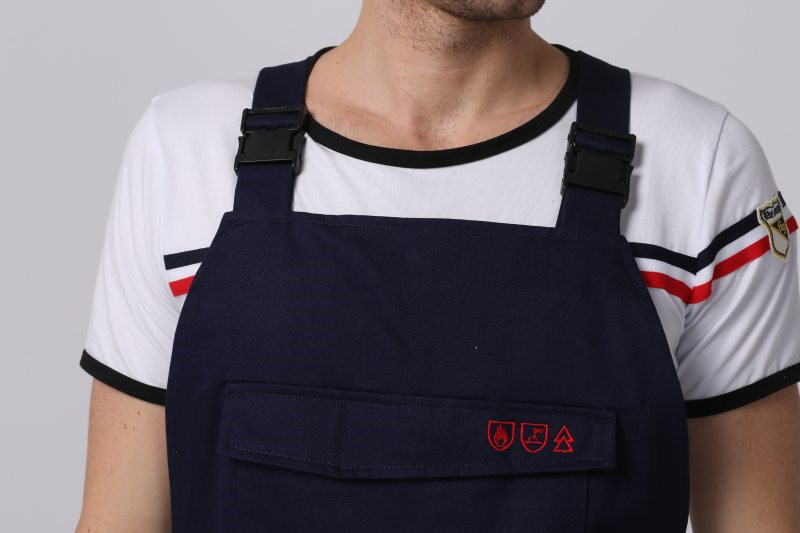 EN11611 Fire Retardant Bib Overalls , Molten Metal Fr Protective Clothing