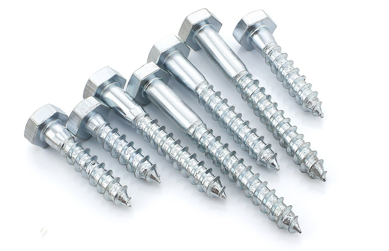 Zinc Plated Steel Hex Head Wood Screws Hexagon Wood Screws ASMEB18.2.1 Lag Bolts