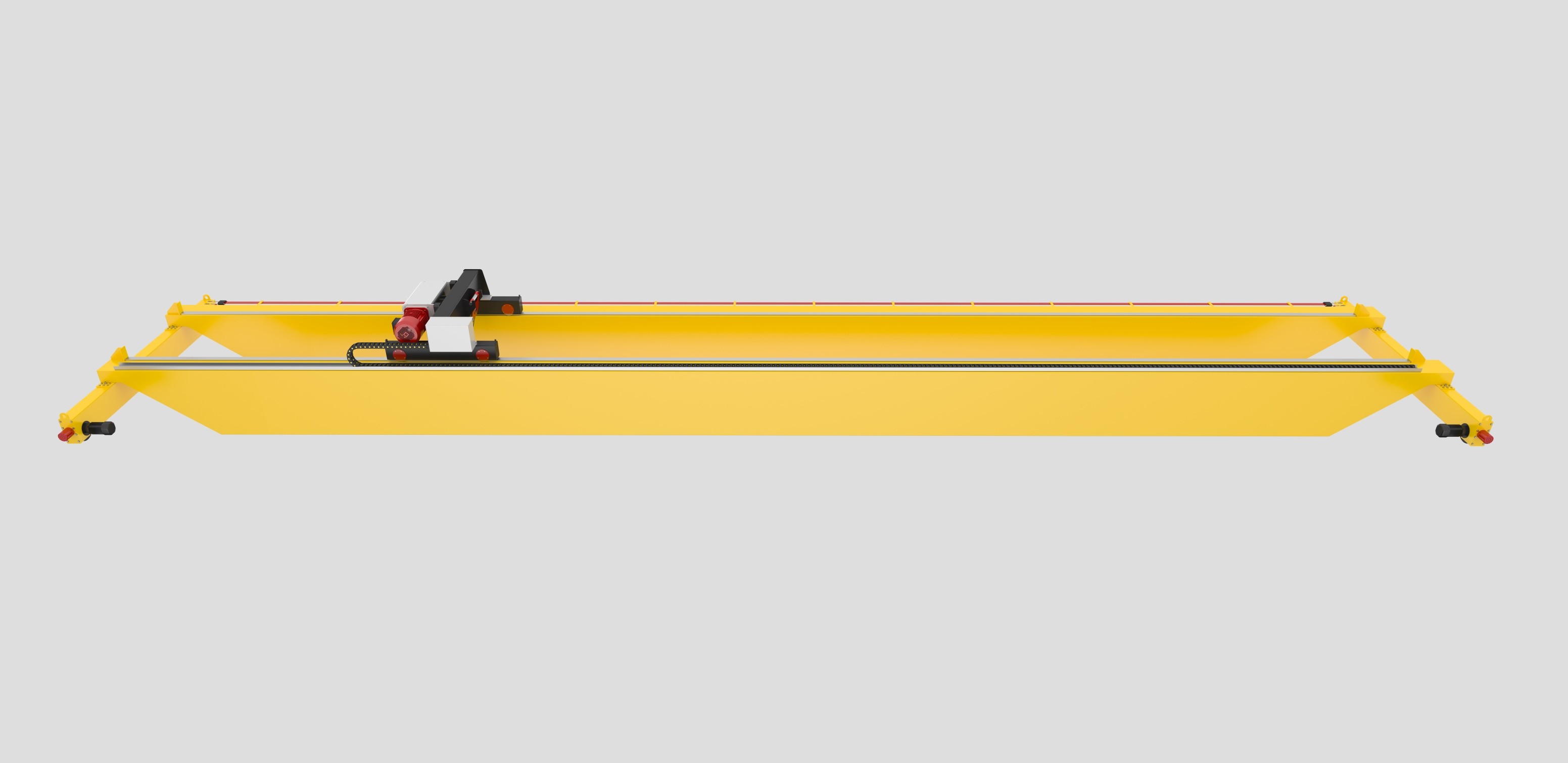 43kg/m or QU70 Steel Track Recommended Double Girder Overhead Crane with Easy Maintenance