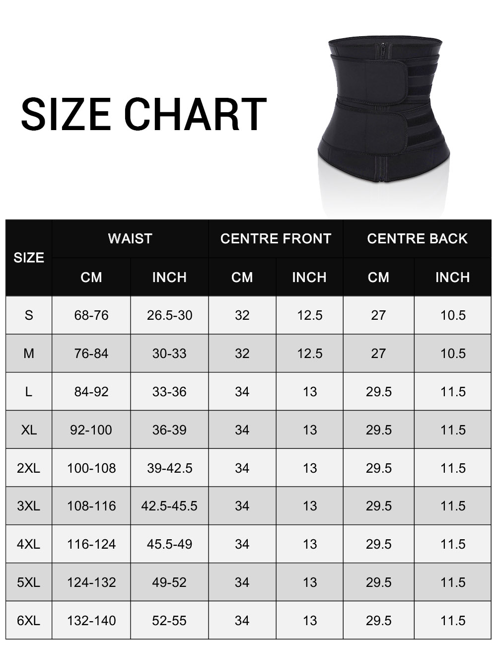 7 Days Sample Order Lead Time Supported Waist Shaping Neoprene Waist Trainer Girdles
